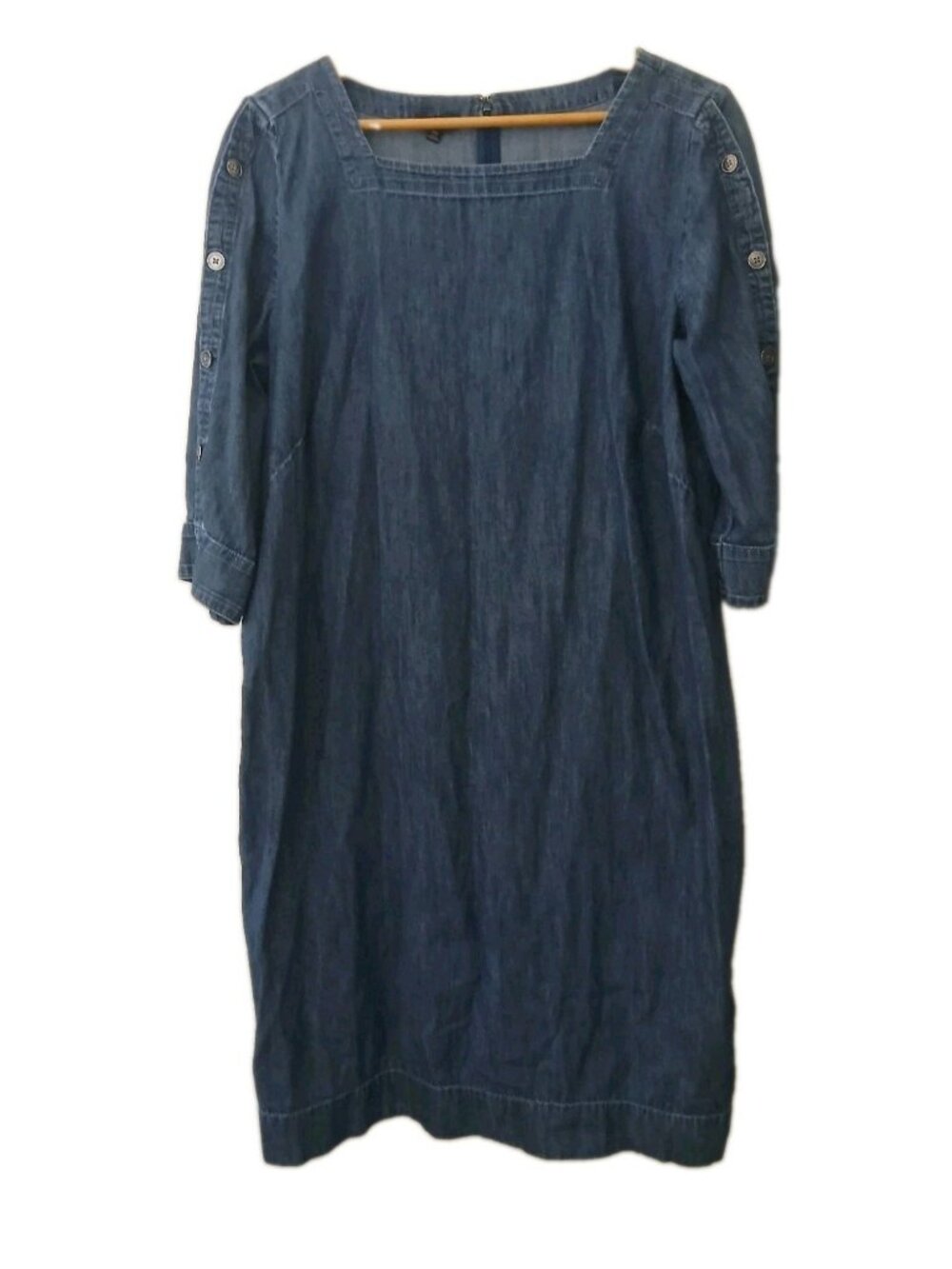 Talbots Plus Chambray Shift Dress
